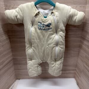 Baby Merlin's Magic Sleepsuit Cream Small 3-6 Months Sleep Sack Swaddle Suit